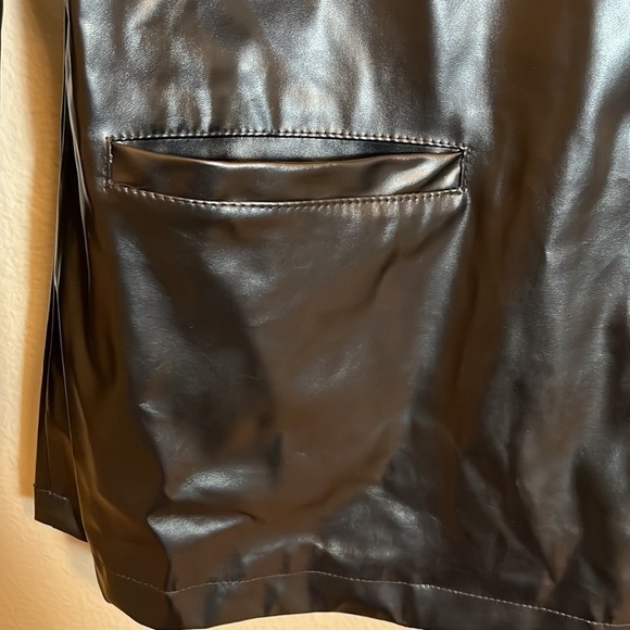 *3/$15* Black Faux Leather Jacket - Picture 4 of 11